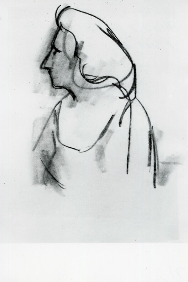 Eugen Nevan, Hlava z profilu, 1944